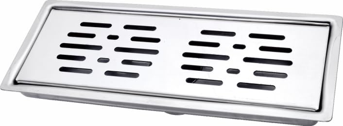V.MAX MODI Stainless Steel Shower Linear Drain - 30x10 cm | Rectangular Floor Drain with 50mm Hole Size | Corrossion Resistant Drain (30 x 10 cm)