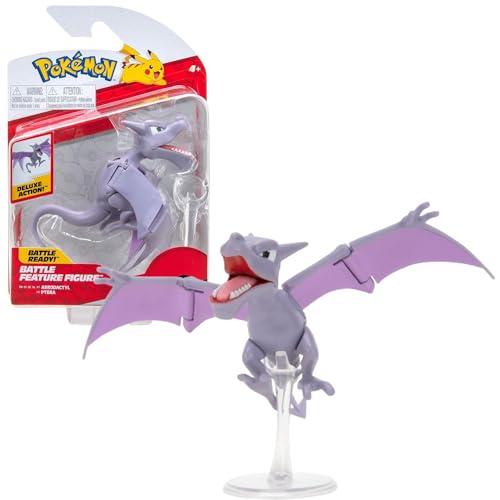 Pokémon PKW1914 - Battle Feature Figure - Aerodactyl, offizielle bewegliche Figur, 11,5 cm