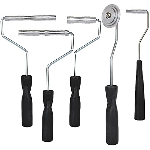FVIEXE Fiberglass Roller Tools Kit Set of 5, Bubble Paddle Tool Fiberglass Resin Repair Kit, Bubble Roller Fiberglass Laminating Resin Kit for Tub Shower Bathtub Boat Repair Cover