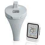 Thermometre Piscine, Thermometre Piscine Connecté Étanche Ip68, Thermomètre Piscine ÉLectronique Avec Détection de La Température Ambiante, Distance de Transmission Maximale Jusqu'à 100 MèTres, Adapté