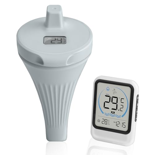 Termómetro Piscina, Termómetro de Piscina Flotante Impermeable Nivel IP68, Termómetro...