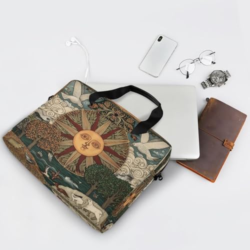Funda para laptop ALAZA con diseño bohemio y correa miniatura 7