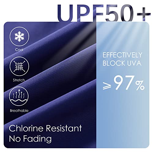 baleaf Women's 28" Midi Length Long Swim Skirts with Legging Modest High Waisted Tankini Skirt Bottom UPF 50+4