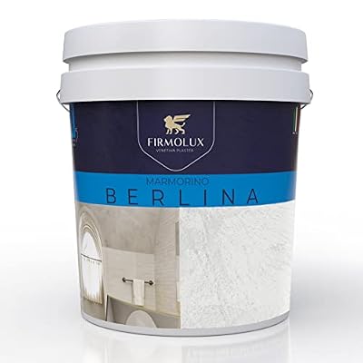 FirmoLux Marmorino Berlina Authentic Venetian Plaster | Smooth Plaster | Made in Italy from Lime & Marble | Gray-Blue Colors (14) | Color: SW7063 Nebulous White