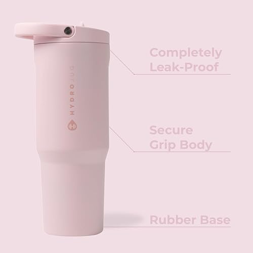 Miniatura 2 de HydroJug Sport Botella de acero inoxidable con popote, aislada al vacío, de 40 onzas, a prueba de fugas, diseño ergonómico, reutilizable, apta para