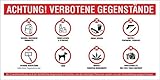 PVC Werbebanner Plane Festival Bauzaunbanner Erlaubte und verbotene Gegenstände - Motiv 2