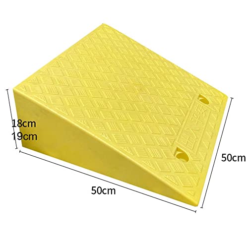Rampas de Goma para bordillos, Rampa de Goma for acera de umbral de Silla de Ruedas, elevación de 7-7,5 Pulgadas, Antideslizante, Resistente, Multicolor(Yellow,7in/18cm)