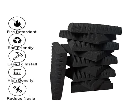 12 pack soundproof wall panels,Sound Absorbing for Studio,12"*12"*2" inch Acoustic Panels, high-Density Fireproof sound proof panels for walls(Black) - Image 5