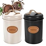 SUNOYA Kaffeedose Luftdicht, 2 Stück Kaffeedosen, Kaffeebohnen Behälter, Kaffeebehälter Luftdicht Vorratsglas für Kaffee Tee Kakao Nüsse, Kaffeebohnen Aufbewahrung, 1200ml, 10,5 X 18 cm