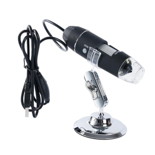 Microscopio digital USB portátil con luces LED para observación precisa y soporte adhesivo Windows
