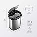 NINESTARS CB-DZT-50-13/12-13 Automatic Touchless Infrared Motion Sensor Trash Can Combo Set, 13 Gal 50L & 3 Gal 12L, Stainless Steel Base (Oval, Silver/Black Lid)