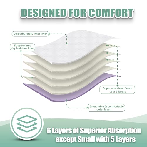 Image of wegreeco Washable Reusable Premium Dog Diapers, Pack of 3, Small Dog Puppy & Doggy Diapers Female, Dog Period Panties Diapers Female in Heat X-Large
