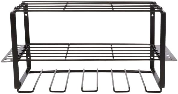 Miniatura 2 de Stalwart Organizador de herramientas eléctricas, estantería de garaje de 3 niveles con capacidad máxima de 110 libras, sistema de almacenamiento de