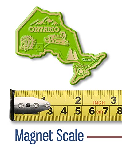 Imán decorativo Classic Magnets Ontario Province 3D goma miniatura 2