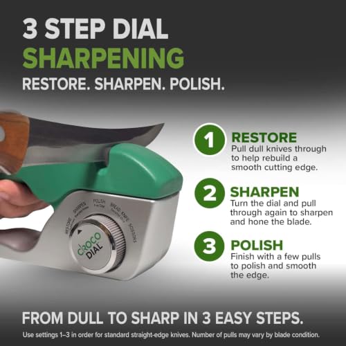 Croco Dial 5-in-1 Knife Sharpener for Straight & Serrated Knives - image 2