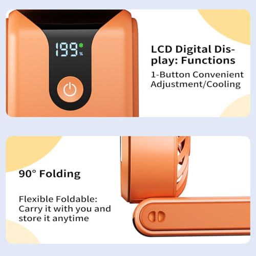 Ventilador de mano recargable para combatir el calor en senderismo y picnic con 3600 mAh 8