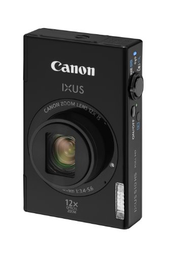 Image of Canon IXUS 510 HS 10.1MP Point and Shoot Camera (Black) with 12x Optical Zoom, Memory Card and Camera Case