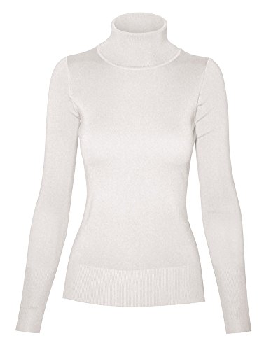 Image of Cielo Womens Solid Basic Stretch Turtleneck Pullover Knit Sweater