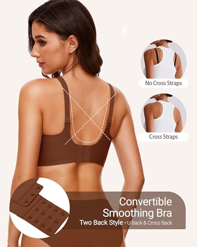 Image of Gailife Smooth Wireless Jelly Bras for Women No Underwire Seamless Push Up Bra Full Coverage Soft Suppor Tshirt Bralettes