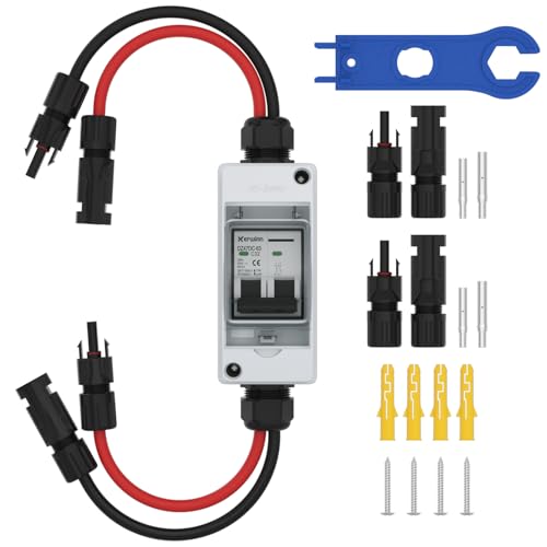 KERWINN Solar Disconnect Switch,400V 30A Solar Panel Disconnect Switch,IP67 Waterproof AC/DC Breaker...