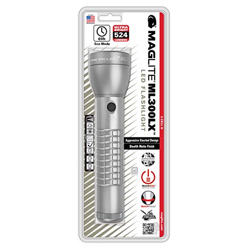 Maglite Ml300Lx Led 2-Cell D Flashlight, Urban Gray #TOP1