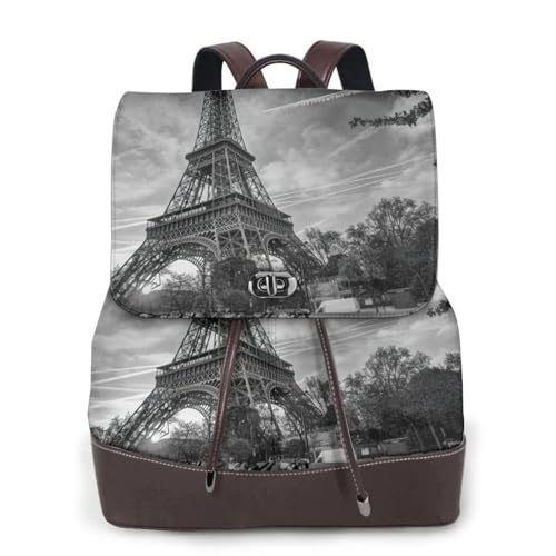 Sac à dos en cuir pour femme motif Tour Eiffel pour vos sorties