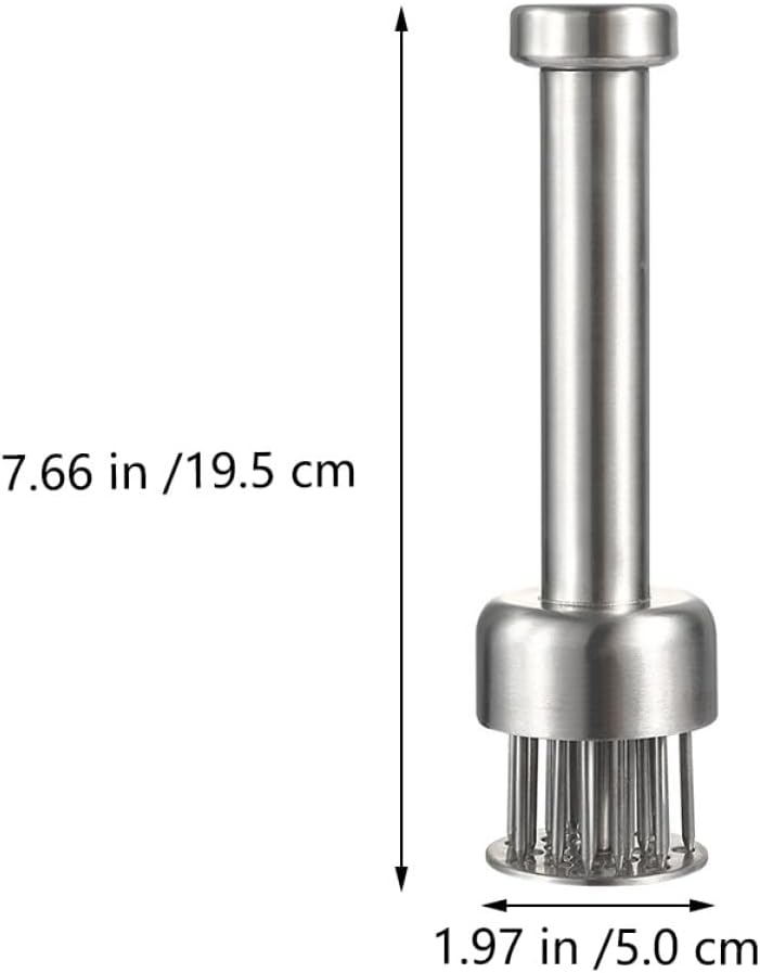 BESPORTBLE 304 Stainless Steel Steak Tenderizer Hammer, Double-sided Meat Loosening Tool for Home Kitchen Cooking, Portable Beef Tenderiser Mallet, Sturdy Kitchen Accessory