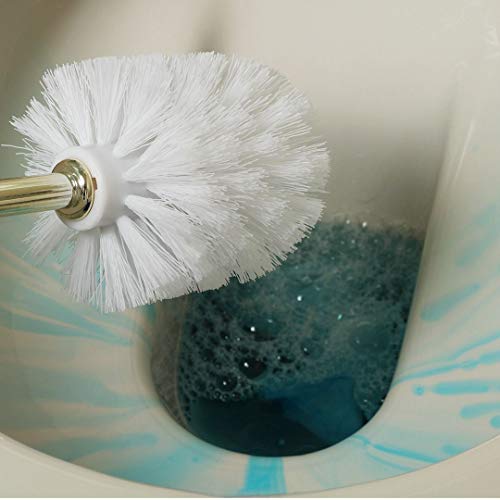 Glarcy Toilet Bowl Brush and Holder - Strong Bristled Cleaner Brush with Holder - Luxury Hand Painted Toilet Decor