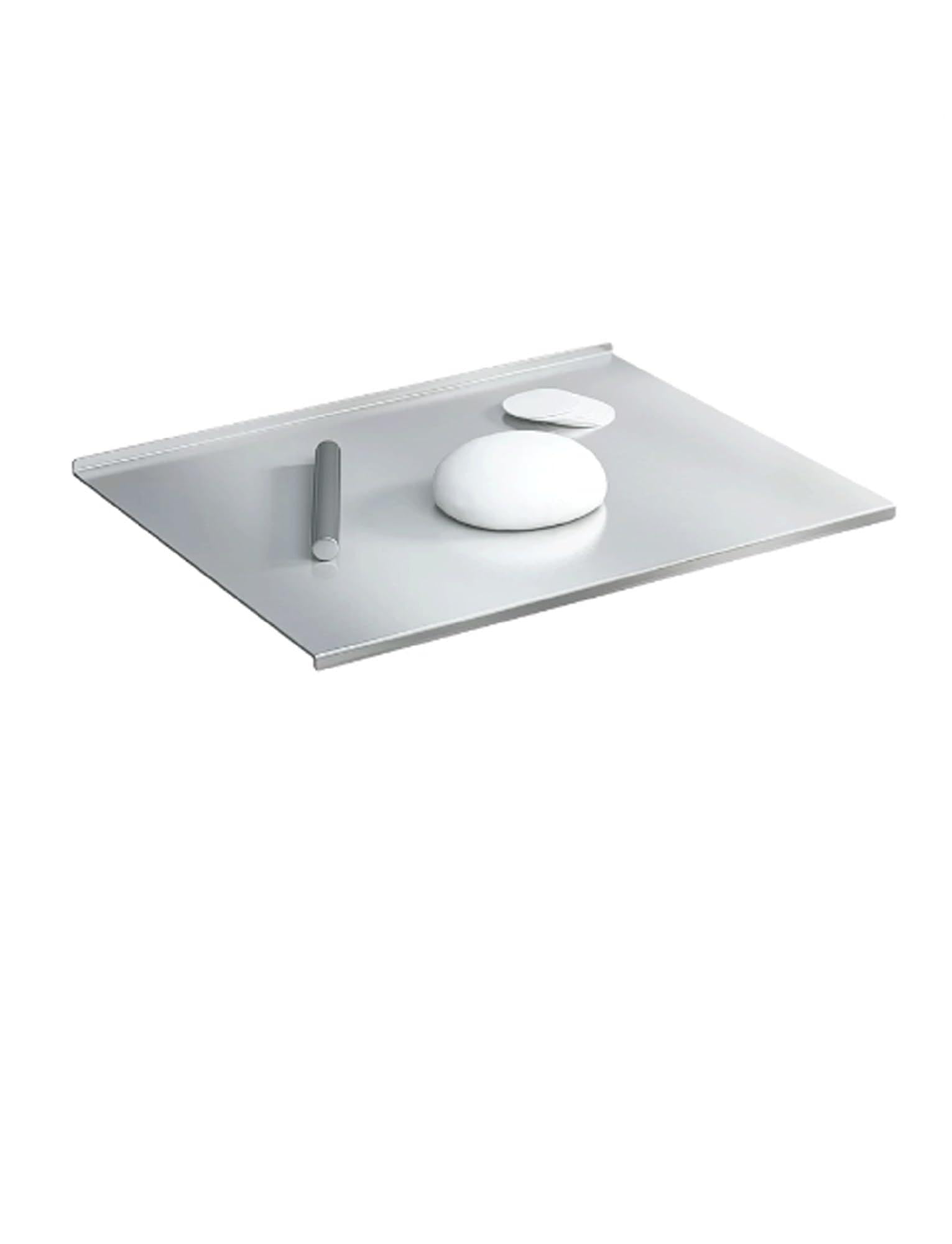 Protector de encimera de acero inoxidable antideslizante y tabla para repostería