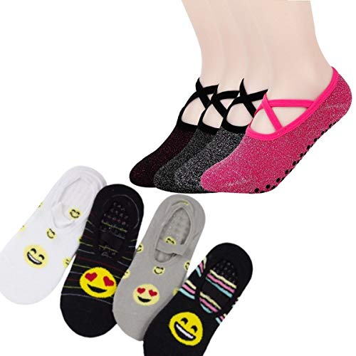 08 Pares Meias Para Pilates Yoga Meditação Casual Academia Treino