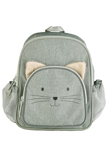 Sterntaler Unisex Baby Katze Lilly Kinderrucksack, mattgrün