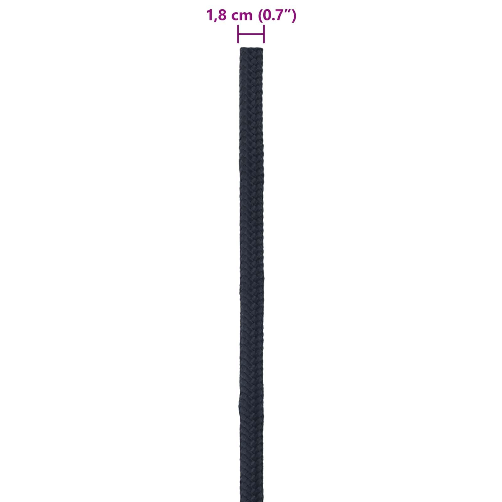 Cuerda para barco azul real de poliéster, 25 m de longitud, resistente a la intemperie y a los rayos UV, para barco, vela, camping, tienda de campaña y taller, correa versátil para fijación