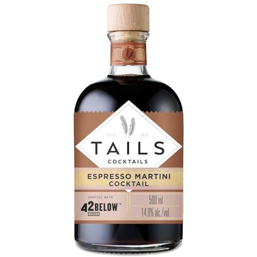 TAILS Cocktails Espresso Martini Cocktail 14.9% ABV 50cl / 500ml Ready to Drink Premixed Vodka Cocktail