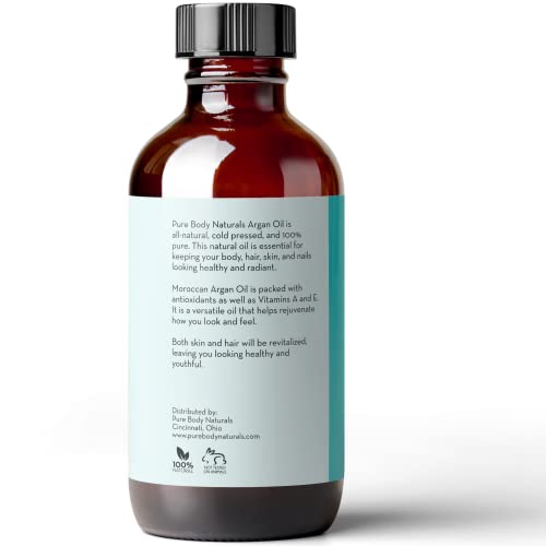 Pure Body Naturals Pure Argan Oil For Skin, Face, Hair & Nails, 4 Fluid Ounces #TOP5
