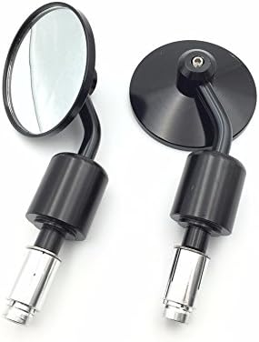 Miniatura 2 de HONGK - Juego de espejos redondos negros para motocicleta de 78 pulgadas, compatible con CB1000R CB1300 CB600F Hornat CBF600 Shadow Valkyrie Magna