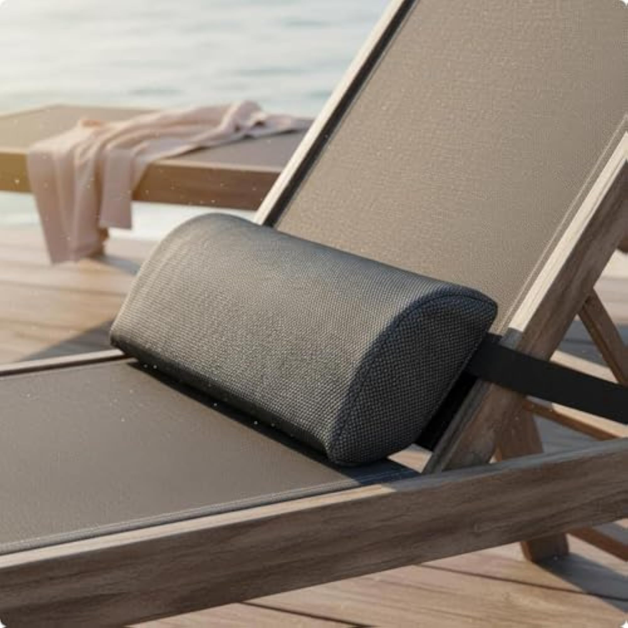 Woven-Textured Cushion Pillow, Folding Sponge-Filled Design