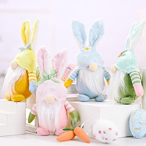 Mottdam Easter Gnomes Decorations, Plush Easter Faceless Bunny Doll Decorations Room Desktop Cute Easter Faceless Dwarf Bunny Household Ornaments Home Decor (Green) #TOP6