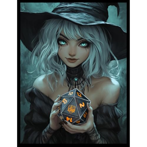 Ai Armor 00197644204342 Mtg Magic The Gathering (D20 Witch) - 100Ct Matte Tcg Card Art Sleeves cover