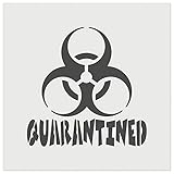 Quarantined Biohazard Symbol Wall Cookie DIY Craft Reusable Stencil - 7.0 Inch