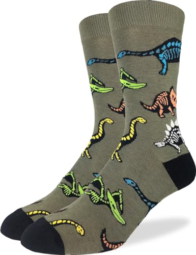 Good Luck Sock Men's Dinosaur Socks, Adult