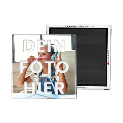 Generisch Personalisierte Fotomagnete 5x5 cm - Hochwertiger Buttonmagnet - Kühlschrankmagnet