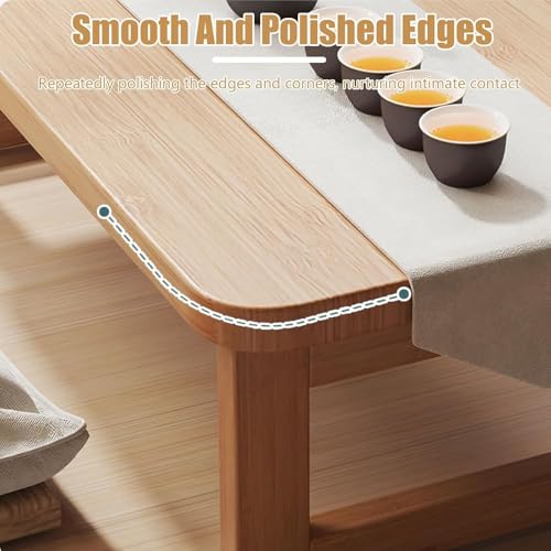 Table basse pliante bambou pour s'asseoir au sol - 6