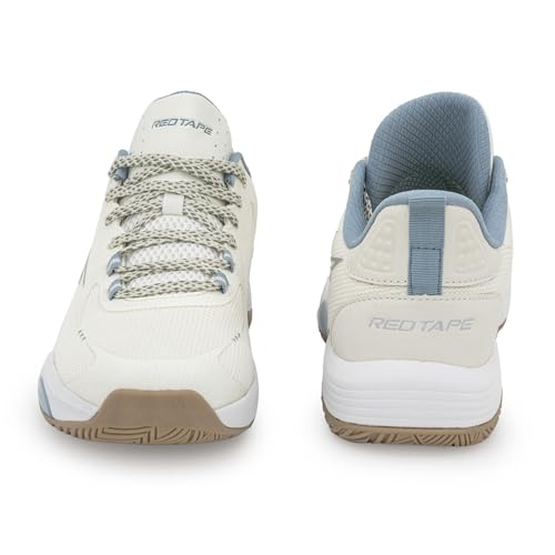 Image of Red Tape Men's Sneakers Blue White Mesh Pu Round Toe Lace-Up
