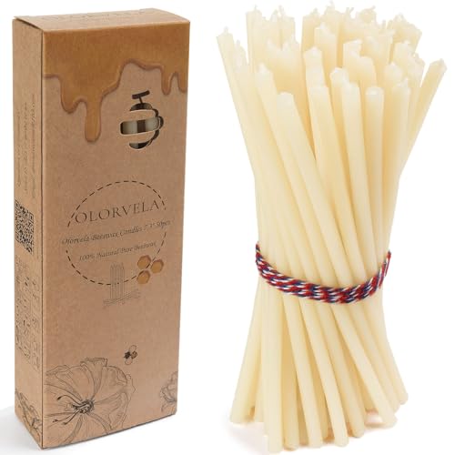 Dripless Honey-Scented Beeswax Taper Candles
