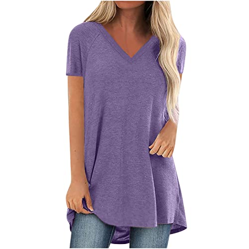 Oversize Lang Pullover Damen Longshirt Kurzarm T-Shirt Sommer Oberteile...