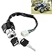 Qiilu Interruptor de Llave de Encendido,Interruptor de Encendido, Universal Car Motorcycle 6-Wire...