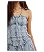 Free People Womens Alejandra Midi Dress Soft Blue Combo Medium