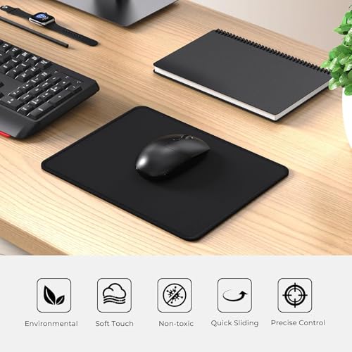 cimetech Mauspad 260 x 21 x 3 mm Gaming Mousepad mit Wasserdicht und Rutschfester Gummi für PC-Büro, Arbeit, Gaming, Studium, Laptop, Computer, Zuhause-Schwarz