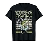 How Many Days A Week Fishing 6 7 Funny Six Seven Boys Kids T-Shirt
