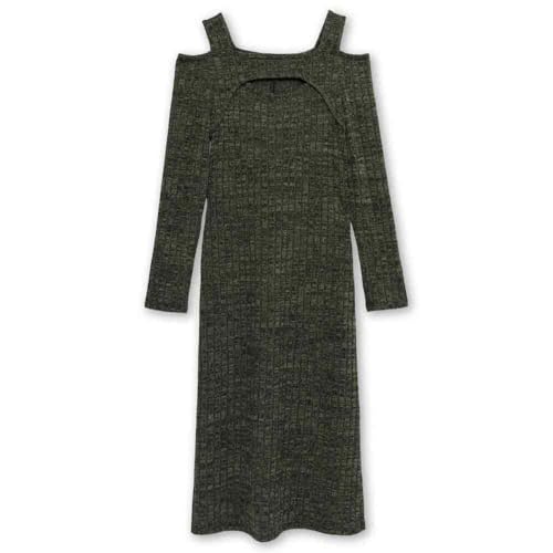Speechless Girls' Long Sleeve Chunky Sweater Knit Midi Dress